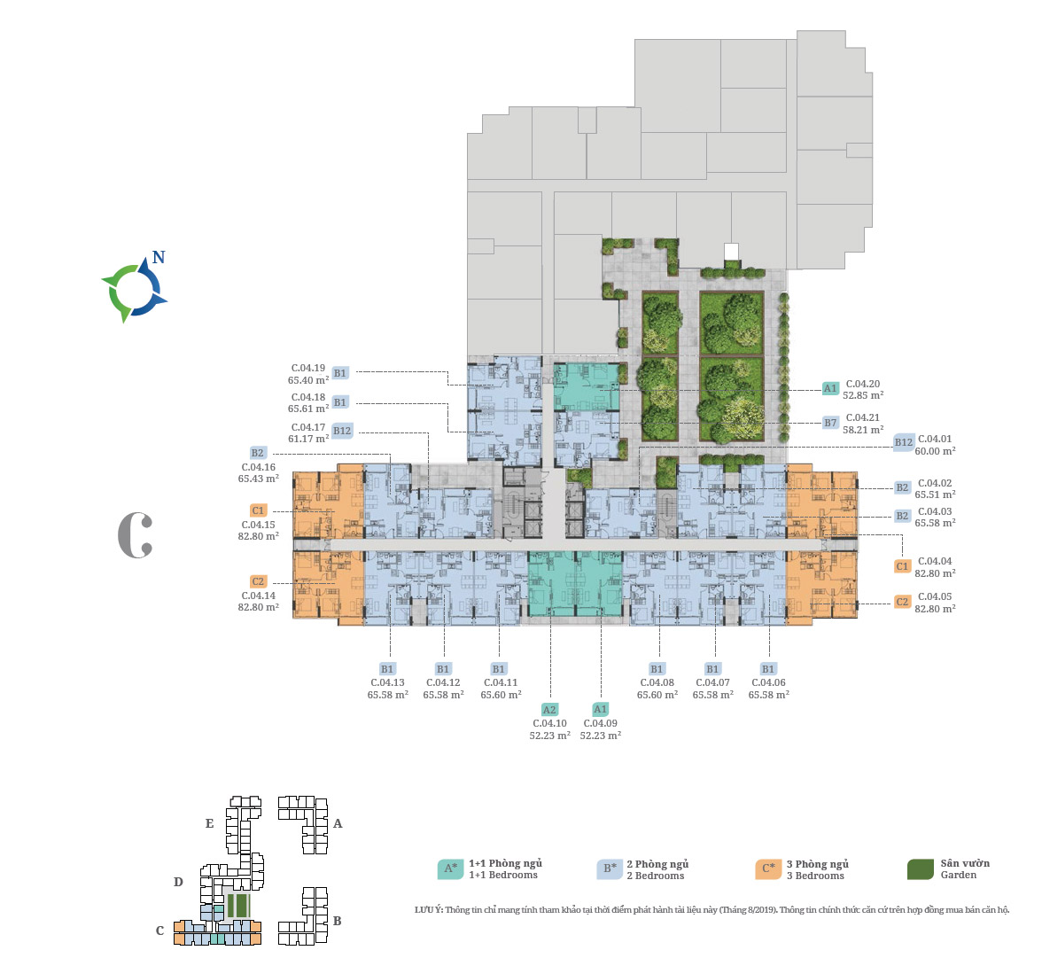Mặt Bằng Tầng 4 Tháp C Lovera Vista